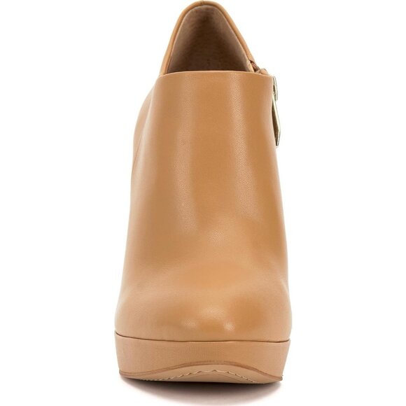 Vince Camuto Women's Light Cognac Leather Closed Pointed Toe High Heel Bootie - Picture 2 of 8